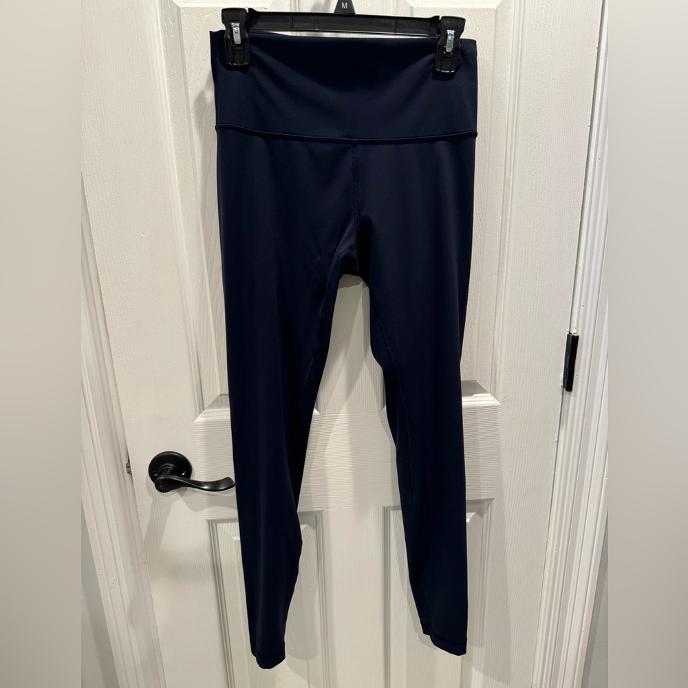 Lululemon Navy Leggings. Inseam measures 29”. Size 8.